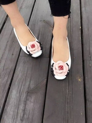 CHANEL Shallow mouth flat shoes Women--062
